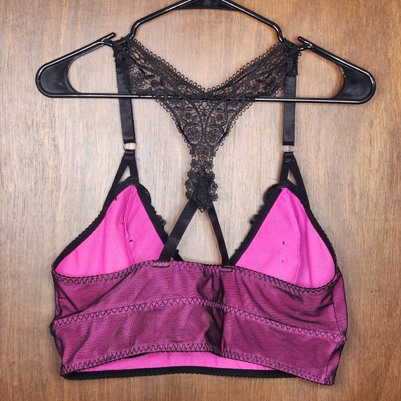 Torrid Plus Size Woman’s Pink & Black Unlined Lace Bralette Size 1XL - Picture 5 of 6